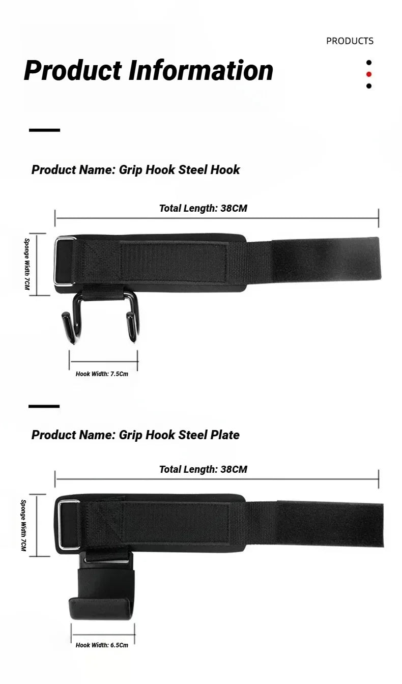 Montará HookPro™ – Ganchos para Levantamiento de Pesas 2pcs