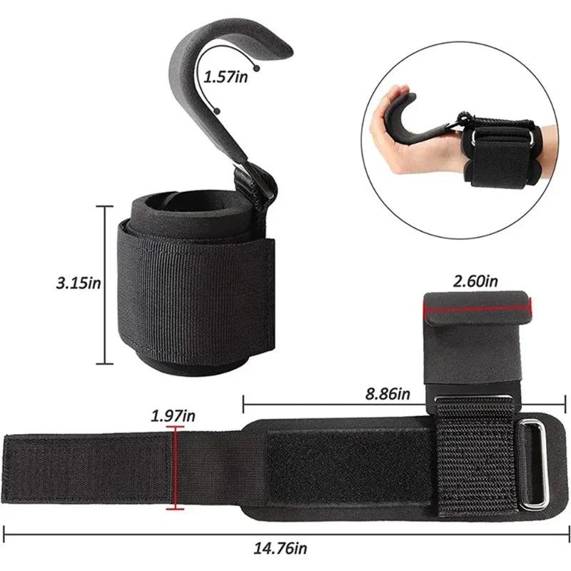 Montará HookPro™ – Ganchos para Levantamiento de Pesas 2pcs