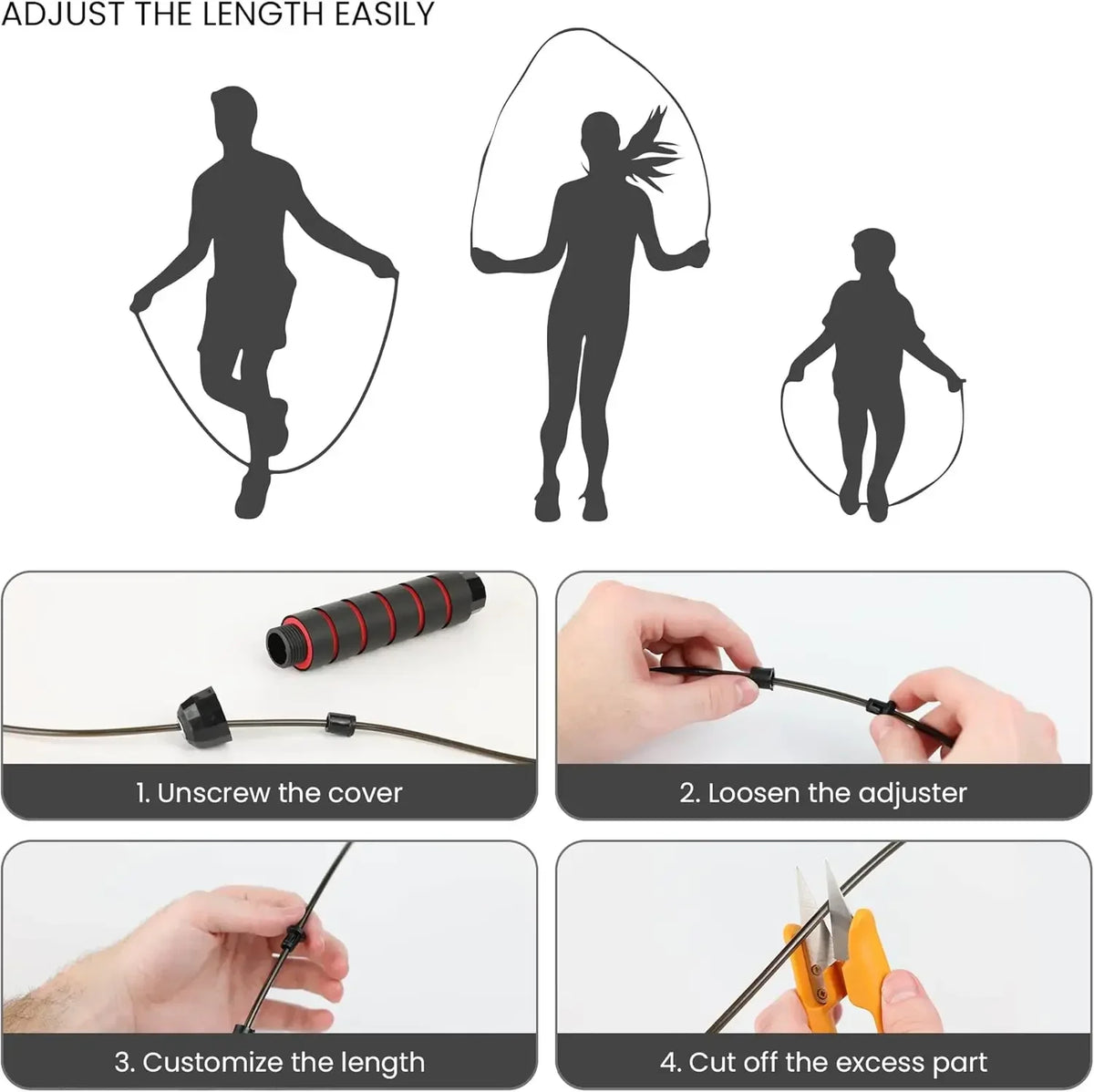 Montará RopeFit™ – Cuerda de Saltar Ajustable con Mangos Foam