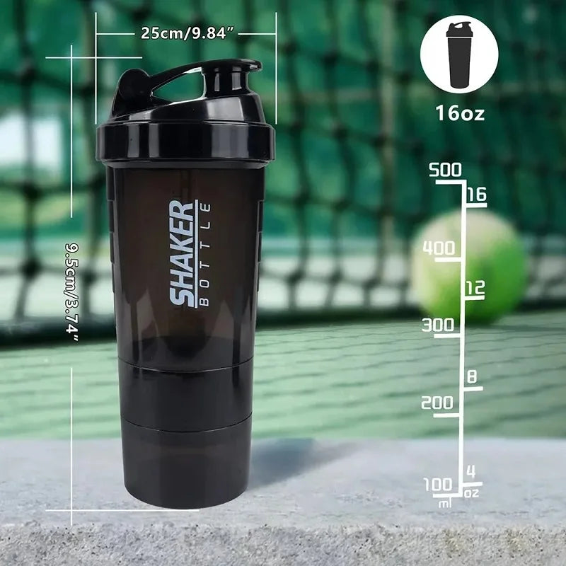Montará Shaker3™ – Botella Shaker 3 Compartimentos 500ml