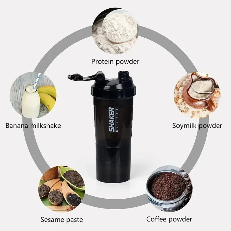 Montará Shaker3™ – Botella Shaker 3 Compartimentos 500ml